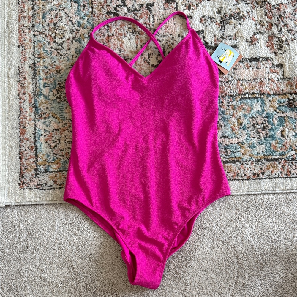 NEW- Shade & Shore Pink One-Piece Swimsuit